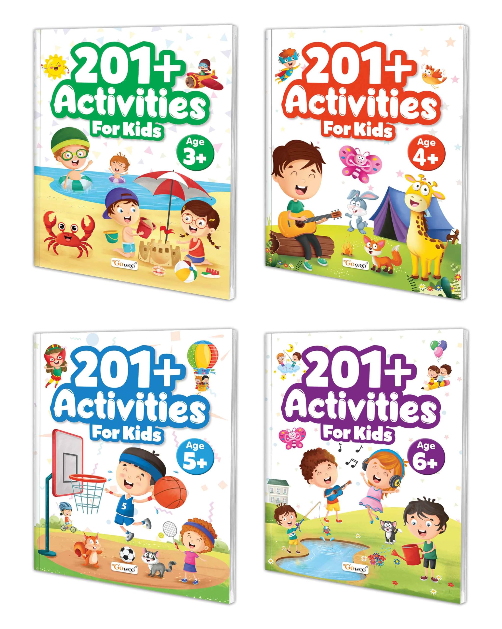 201+ Activities for Kids for Age 3, 4, 5 and 6+: Educational book of activities, Kids learning activity book, Fun activities for