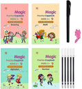 Sank Magic Practice Copy book set For Kids set of 4 book with Pen and Refill Copy book set for better hand writing