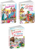 Sawan Set Of 3 Books, Kids Board Fairy Tales (Cinderella, Aladdin And The Magic Lamp, Sindbad In The Valley Of Diamonds)