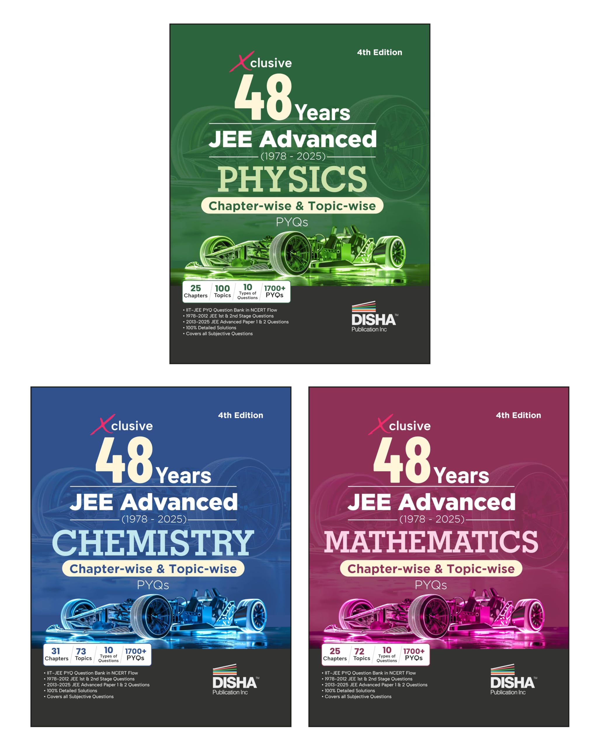 Disha Xclusive 48 Years Jee Advanced (1978  2025) Physics, Chemistry & Mathematics ChapterWise & TopicWise Pyqs Book 4Th Edit