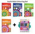 Creative, Relaxing, Jubilating  Mandala Copy to Colour for Kids and more with 10 Colour Pencils : artistic mandala colouring b