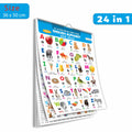 ENGLISHHINDI Chart For Kids (24 Charts ) 36 x 50 cm  Children Spiral Wall Picture Chart