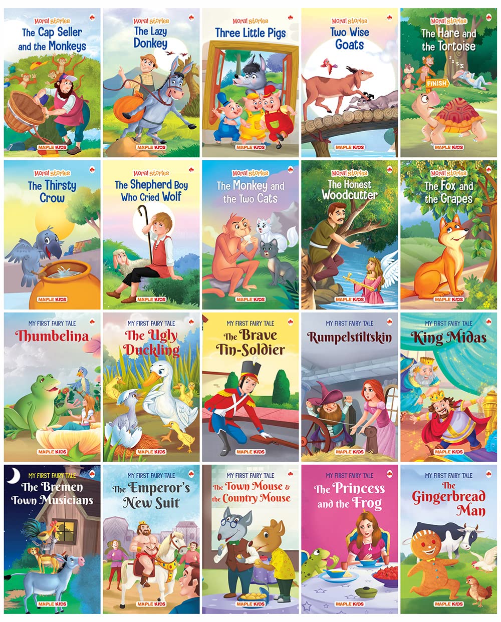 Story Book for Kids  Moral Stories (Set of 20 Books)  Bedtime Tales  3 Years to 7 Years old  English Short Stories for Kids 
