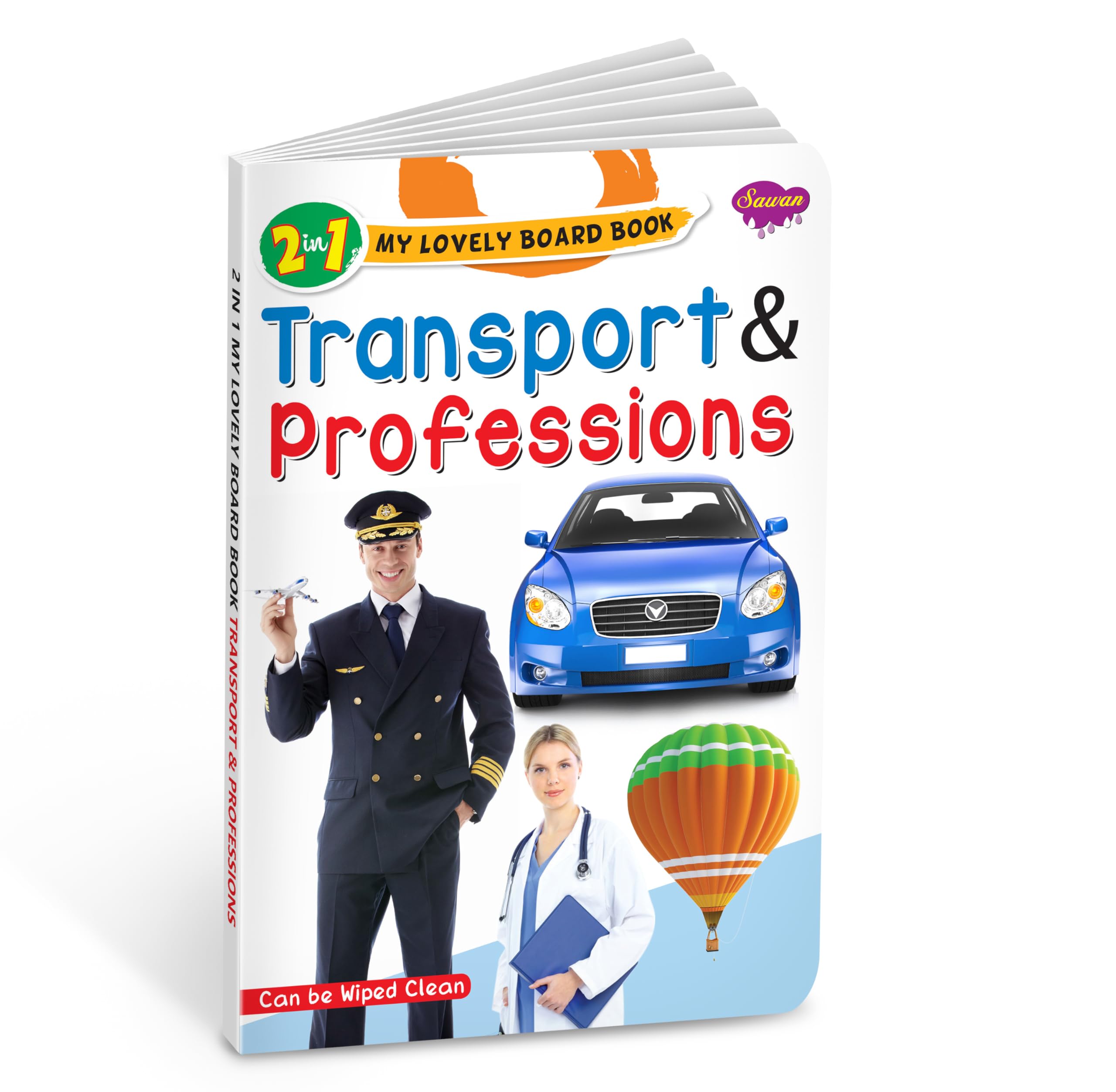 2 In 1 My Lovely Board Book | Transport And Profession