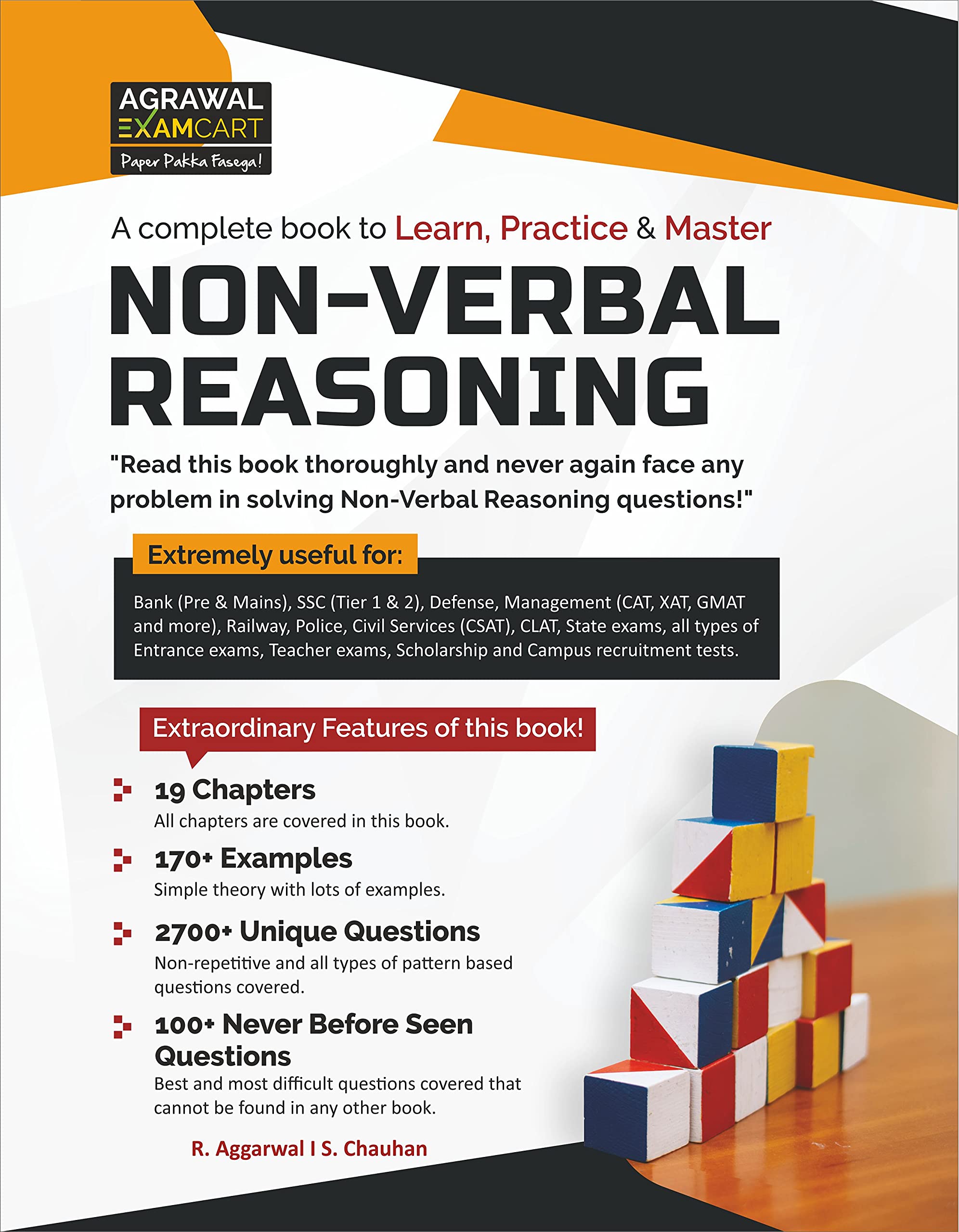 Examcart NonVerbal Reasoning (Abhasik Tarkshakti) Book 2026 | 2700+ Questions, 170+ Examples, Chapterwise Theory | SSC, Bank, 