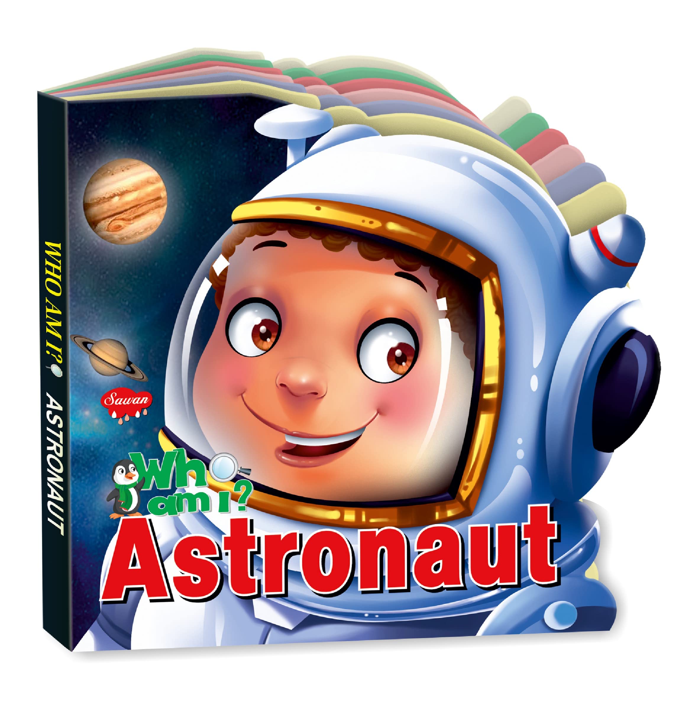 Sawan Presents Who Am I Astronaut | DieCut Shape BoardBook
