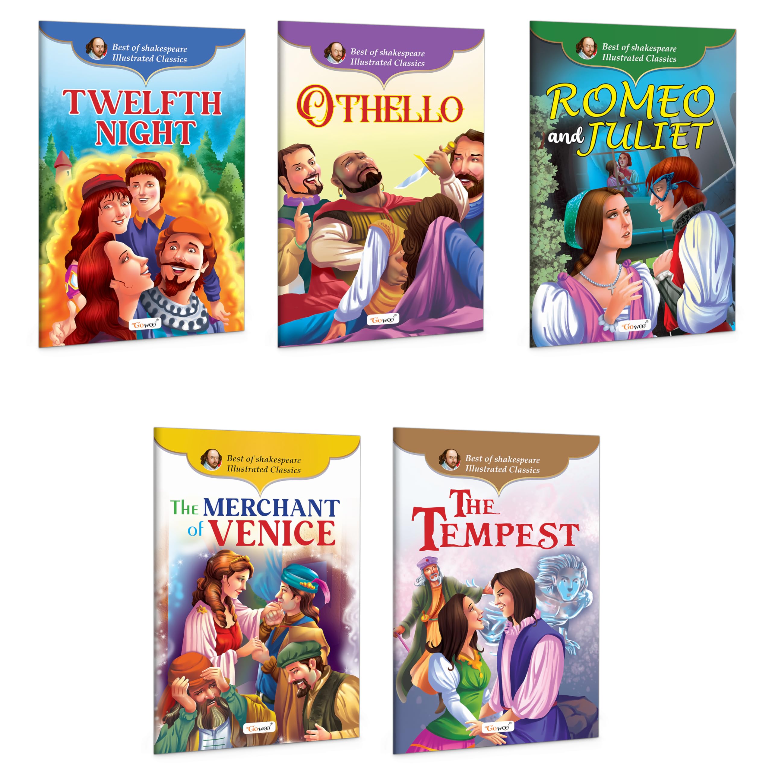 Romeo and Juliet, The Merchant of Venice, The Tempest, Othello, and Twelfth Night (Best of Shakespeare Illustrated Classic) : Ed