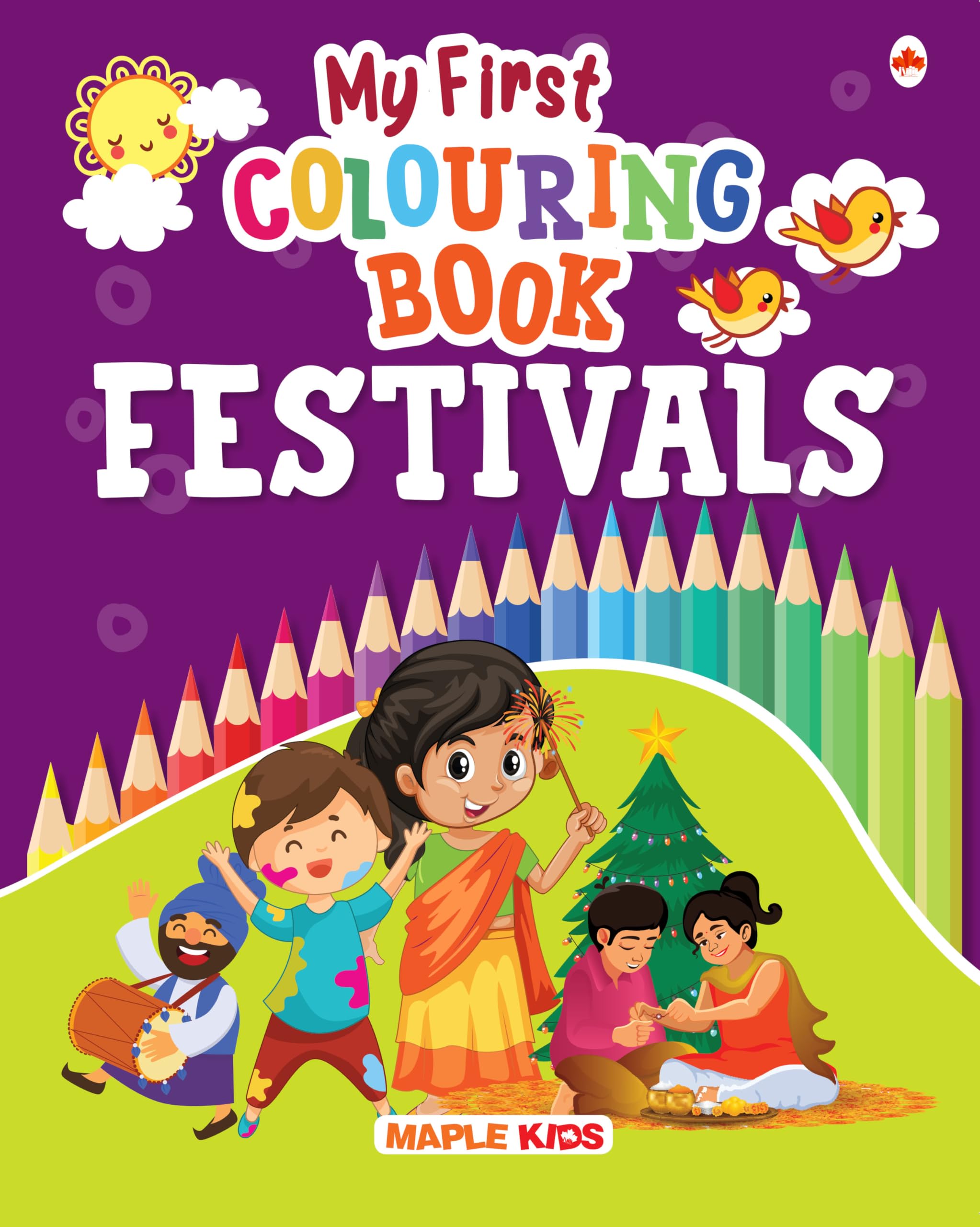 Colouring Book  Festivals  Crayons Colour  Colouring Activity Book  Gift To Children For Painting, Drawing And Colouring  A