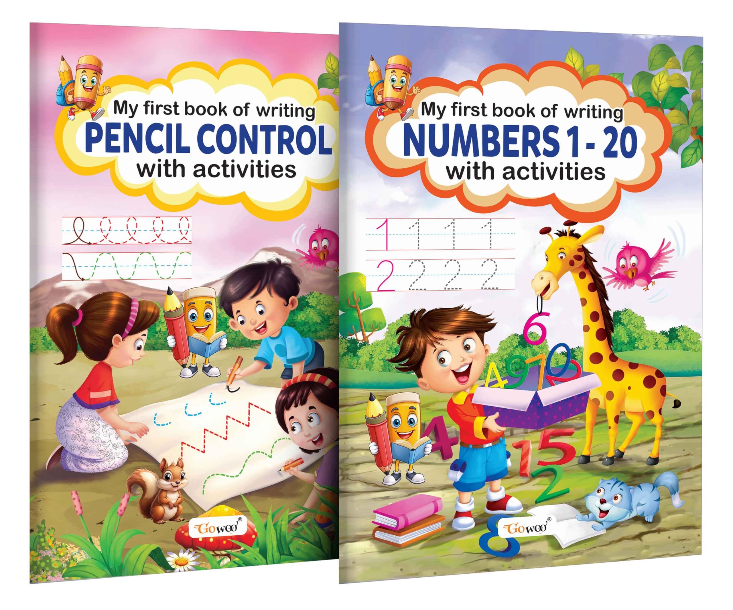 My First Book of Writing Pencil Control and Numbers 120 with activities : Toddlers activity book, Writing practice workbook, Ch