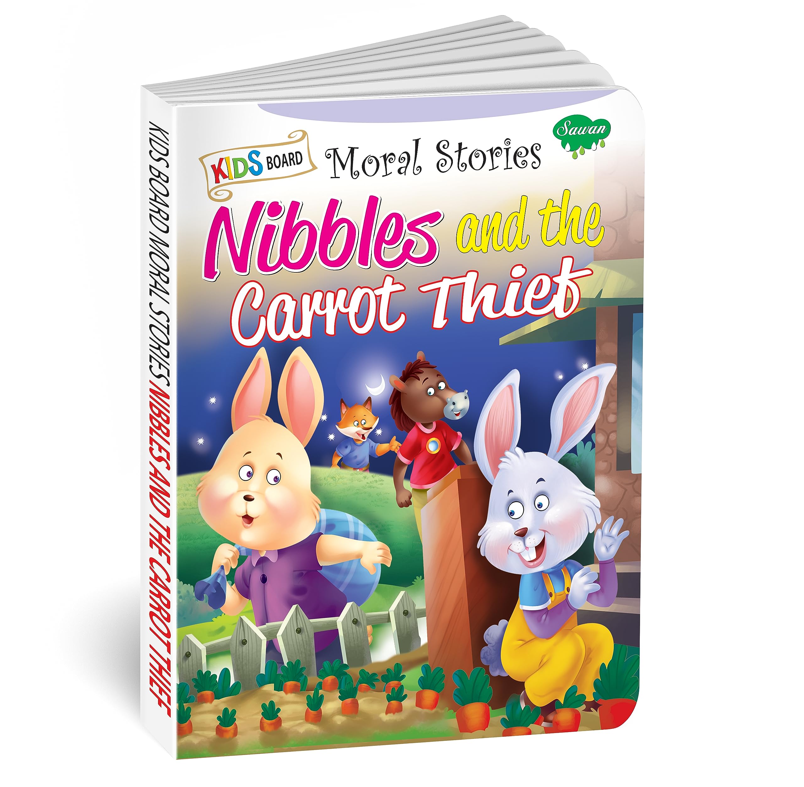 Nibbles And The Carrot Thief | Kids Board Moral Story Book For Kids By Sawan