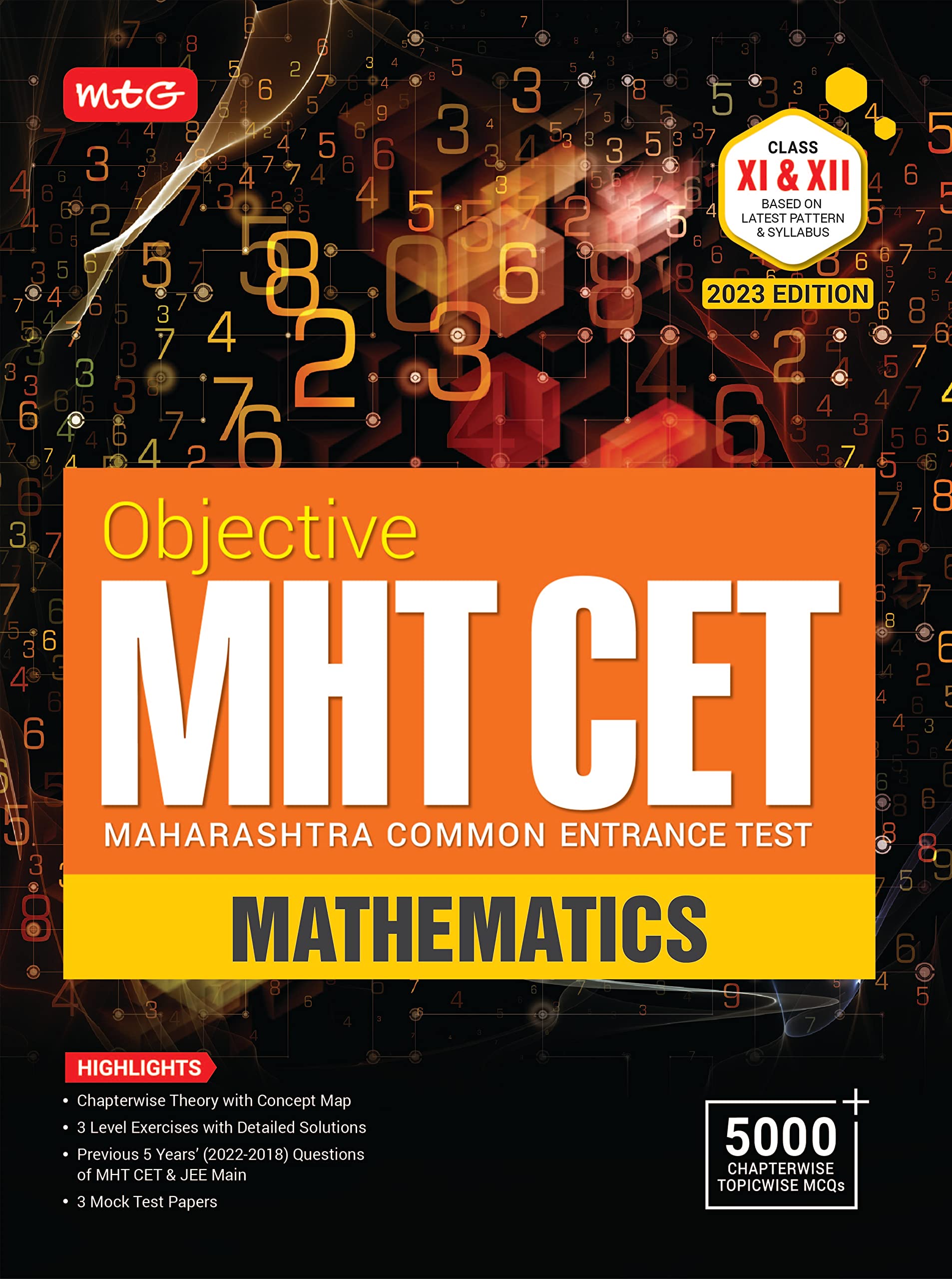 MTG Objective MHT CET Mathematics Books 2023 Exam  MHT CET Engineering Previous Years Solved Papers With Chapterwise Topicwise 