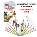My First Big Picture Board Book Farm Animals & Pets : Fun Animal Learning Book for Kids, Colourful Picture Board for Toddlers, 
