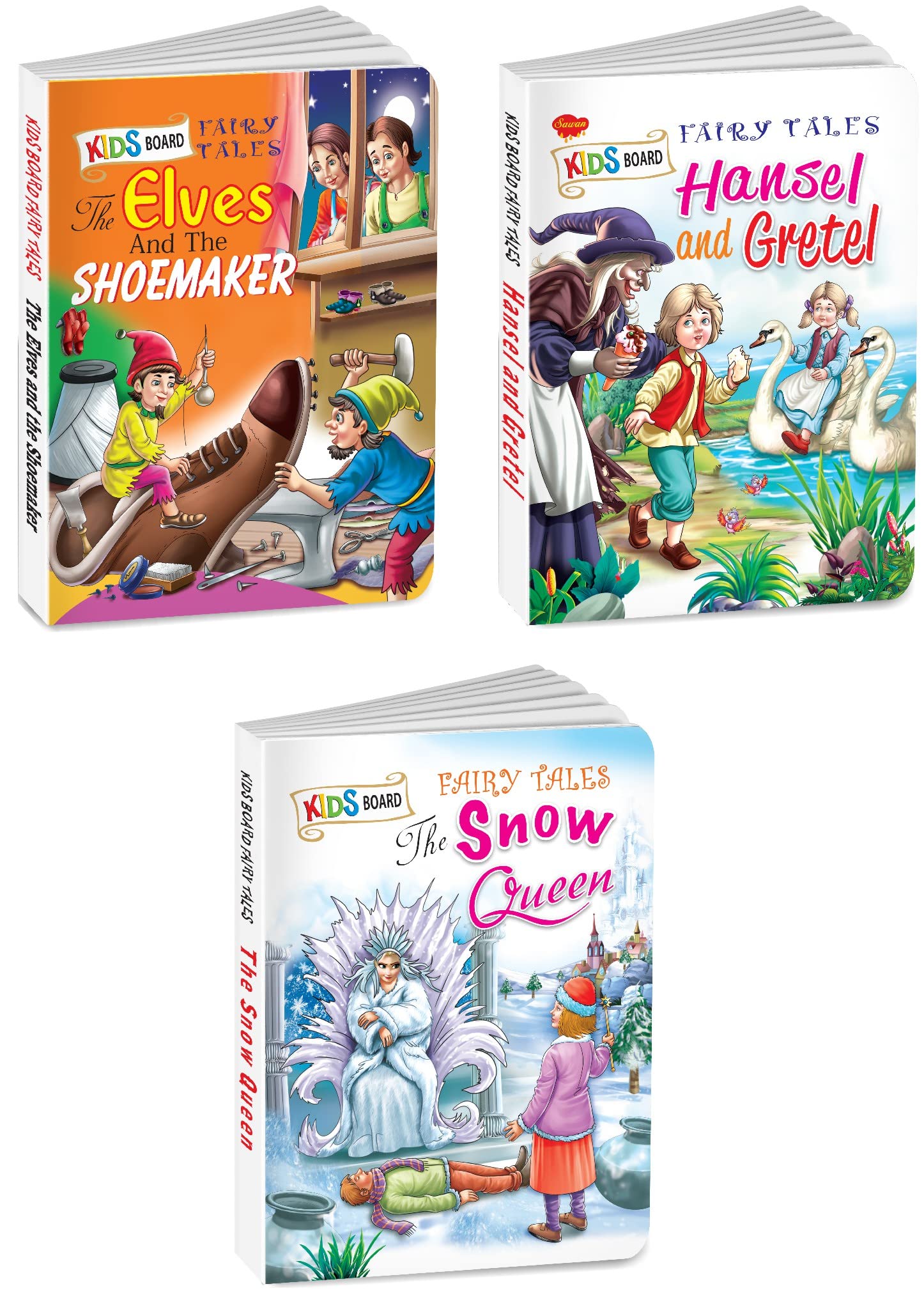 Books, Kids Board Fairy Tales  Set Of 3