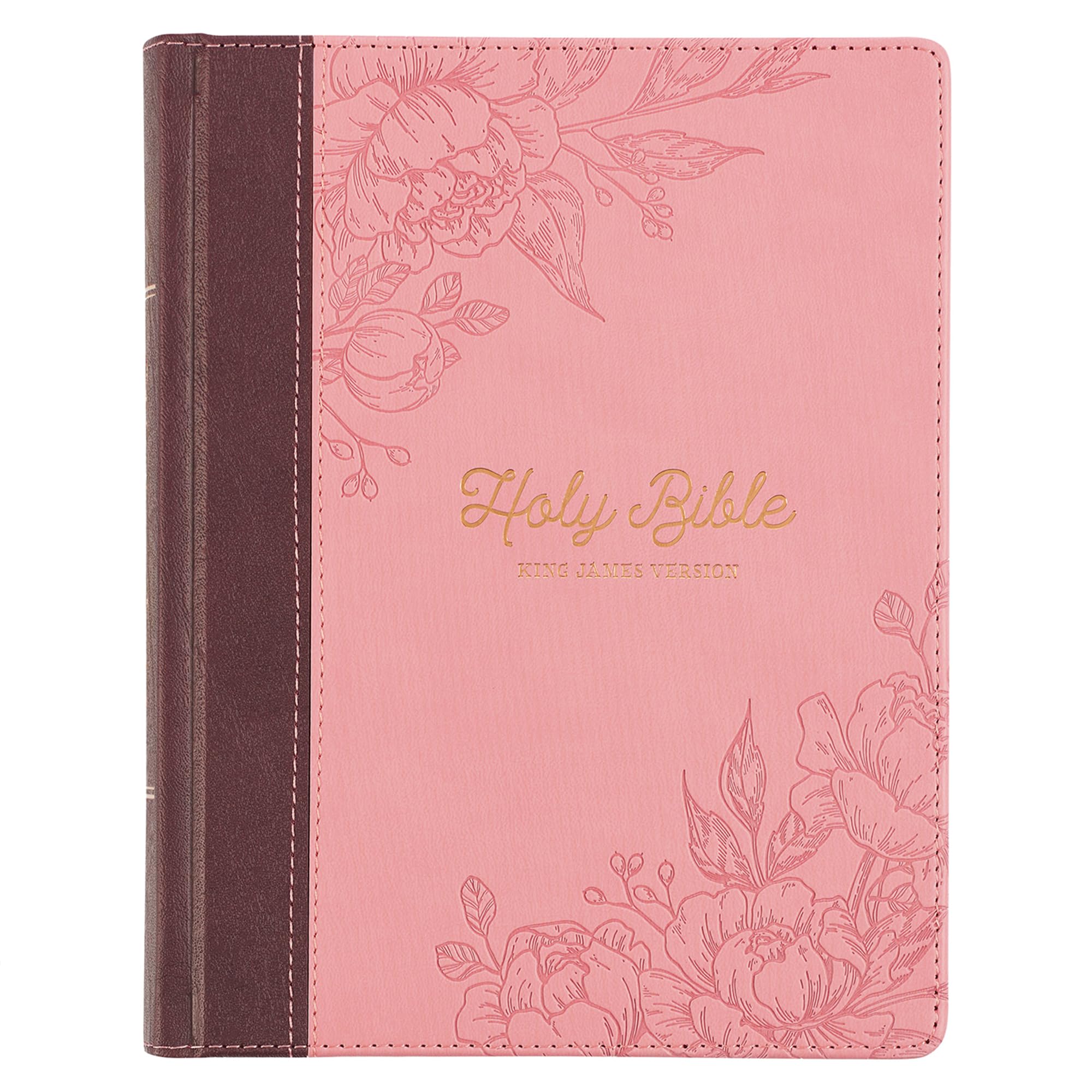 KJV Holy Bible, Notetaking Bible, Faux Leather Hardcover  King James Version, Brown/Pink (KJV Notetaking Editions)