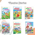 Phonics Stories Level1: Peppy the Naughty Puppy, Duke the Cute Chick, Pom Poms Food Cravings and more : picturebased phonic