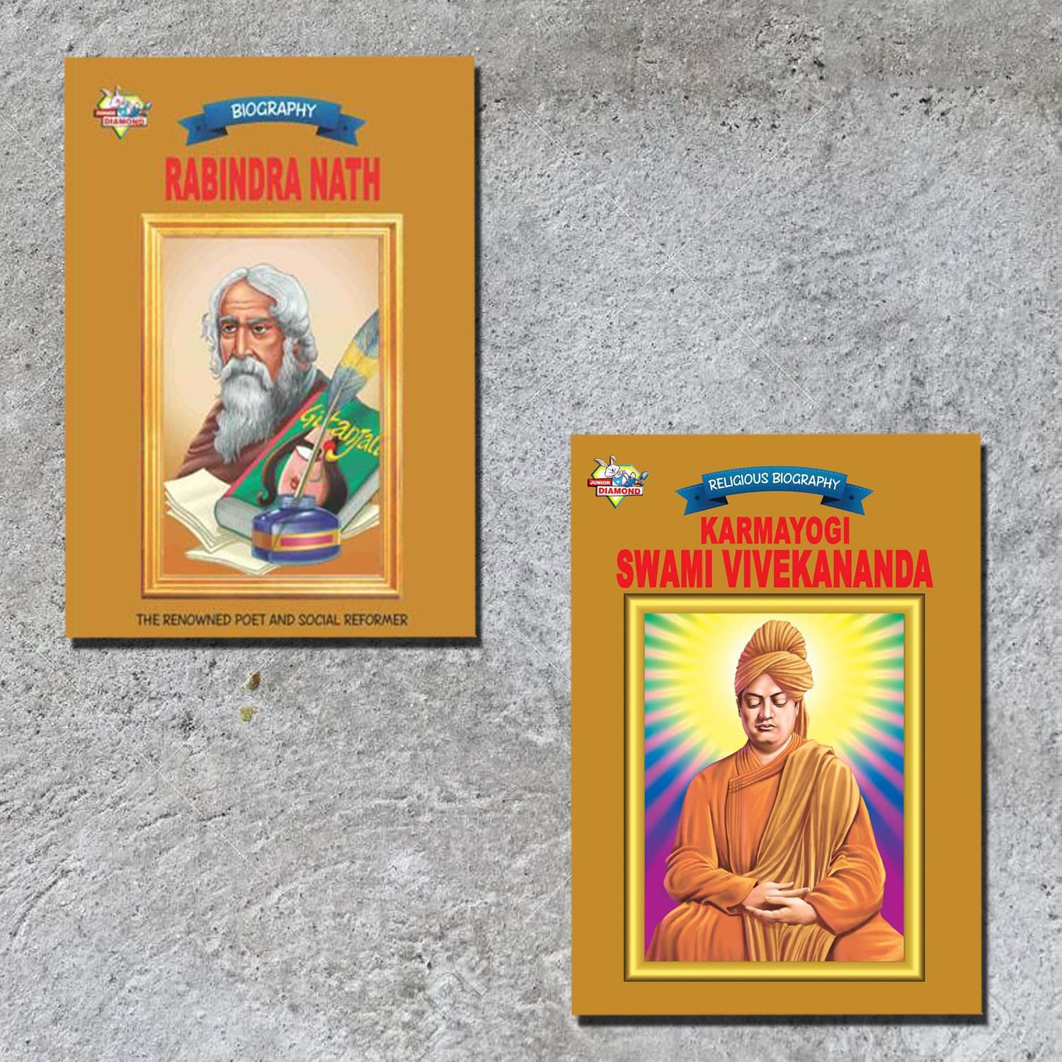 Biographies Of Great Personalities | Set Of 2 Books | Rabindranath Tagore + Karamyogi Swami Vivekanand
