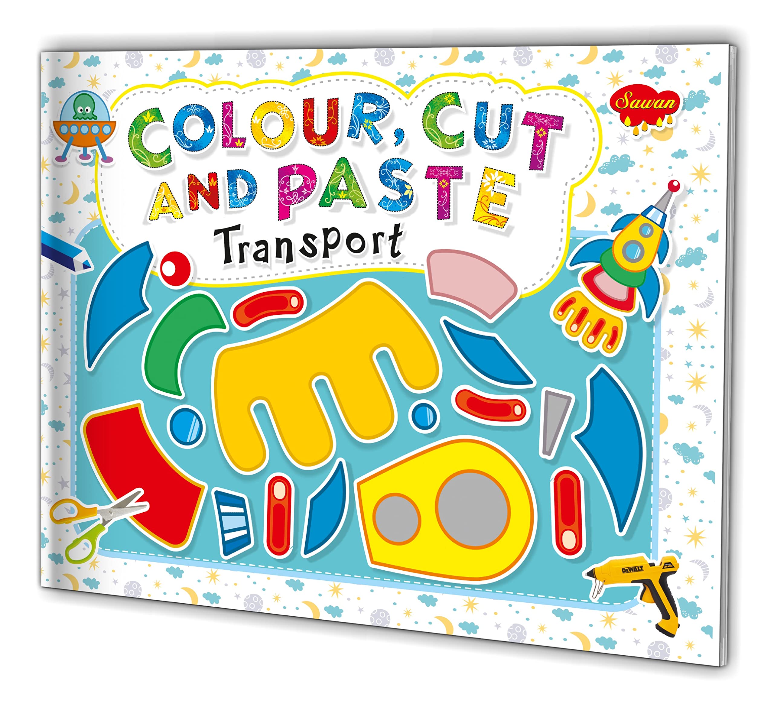 Transport Colour, Cut And Paste Book By Sawan