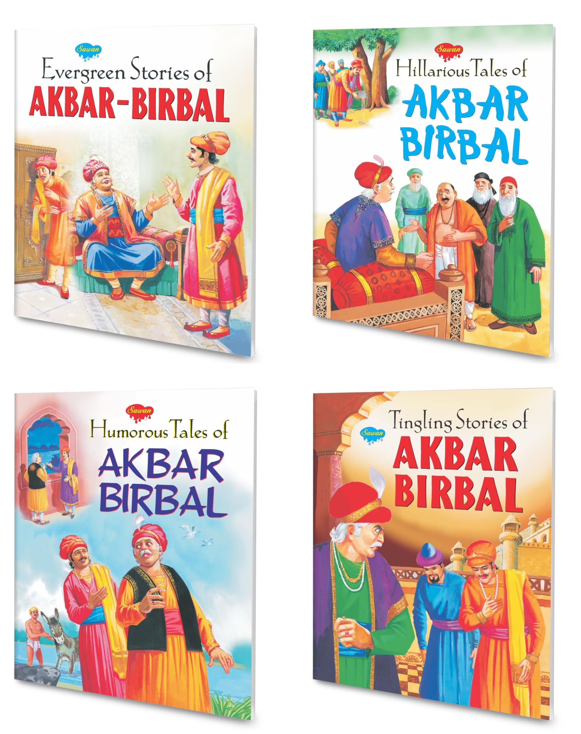 Stories Of AkbarBirbal Hilarious Tales, Humorous Tales, Evergreen Stories, Tingling Stories | Pack Of 4 Books