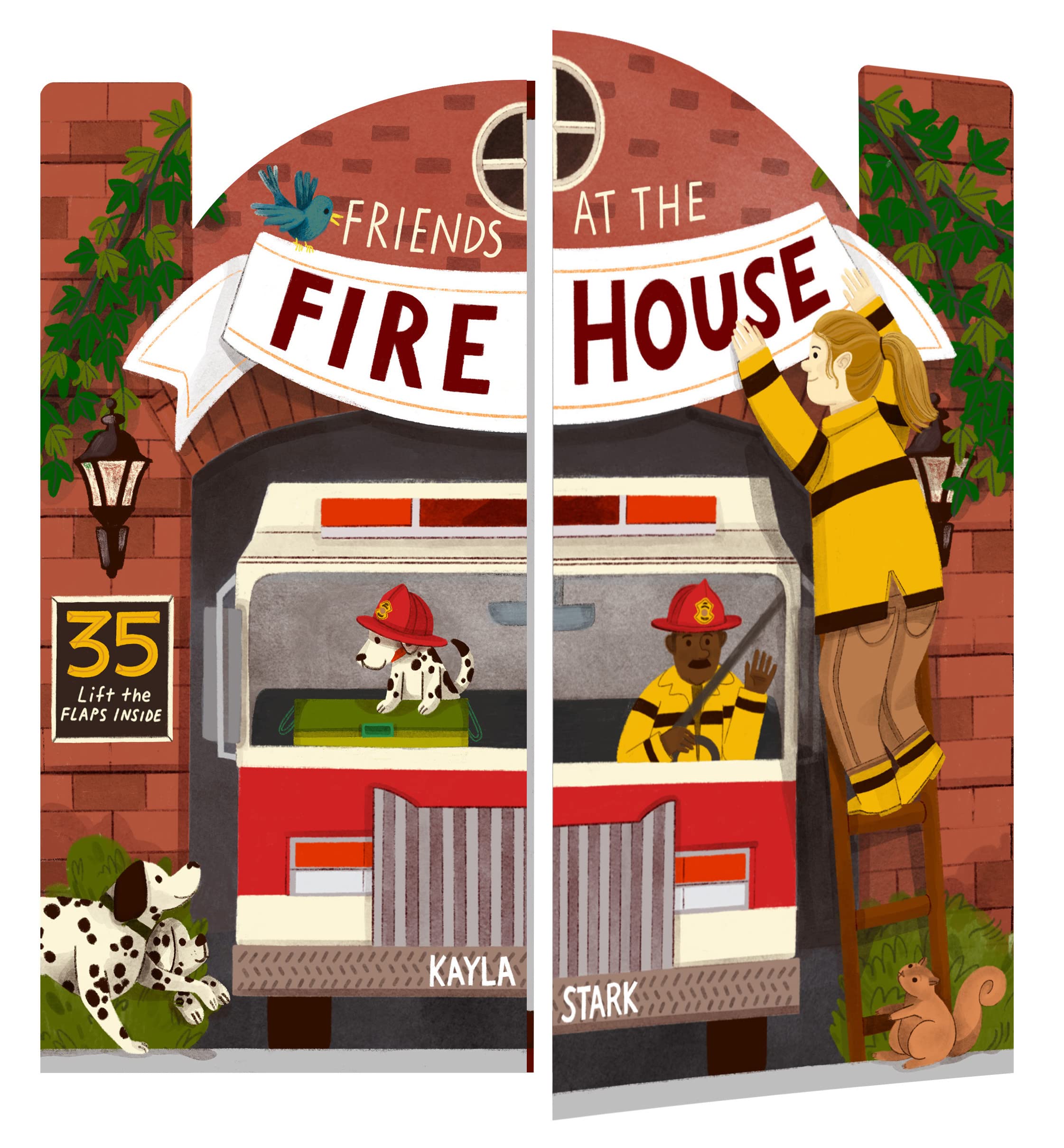 Friends at the Firehouse: Double Booked: 35 lifttheflaps inside! (Firefighter Board Books; Firetruck Books for Toddlers)