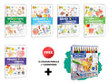 2 in 1 Copy to Colour  Alphabet & Numbers, Birds & Insects, Fruits & Vegetables and more with 12 Colour Pencils + 1 Sharpener :