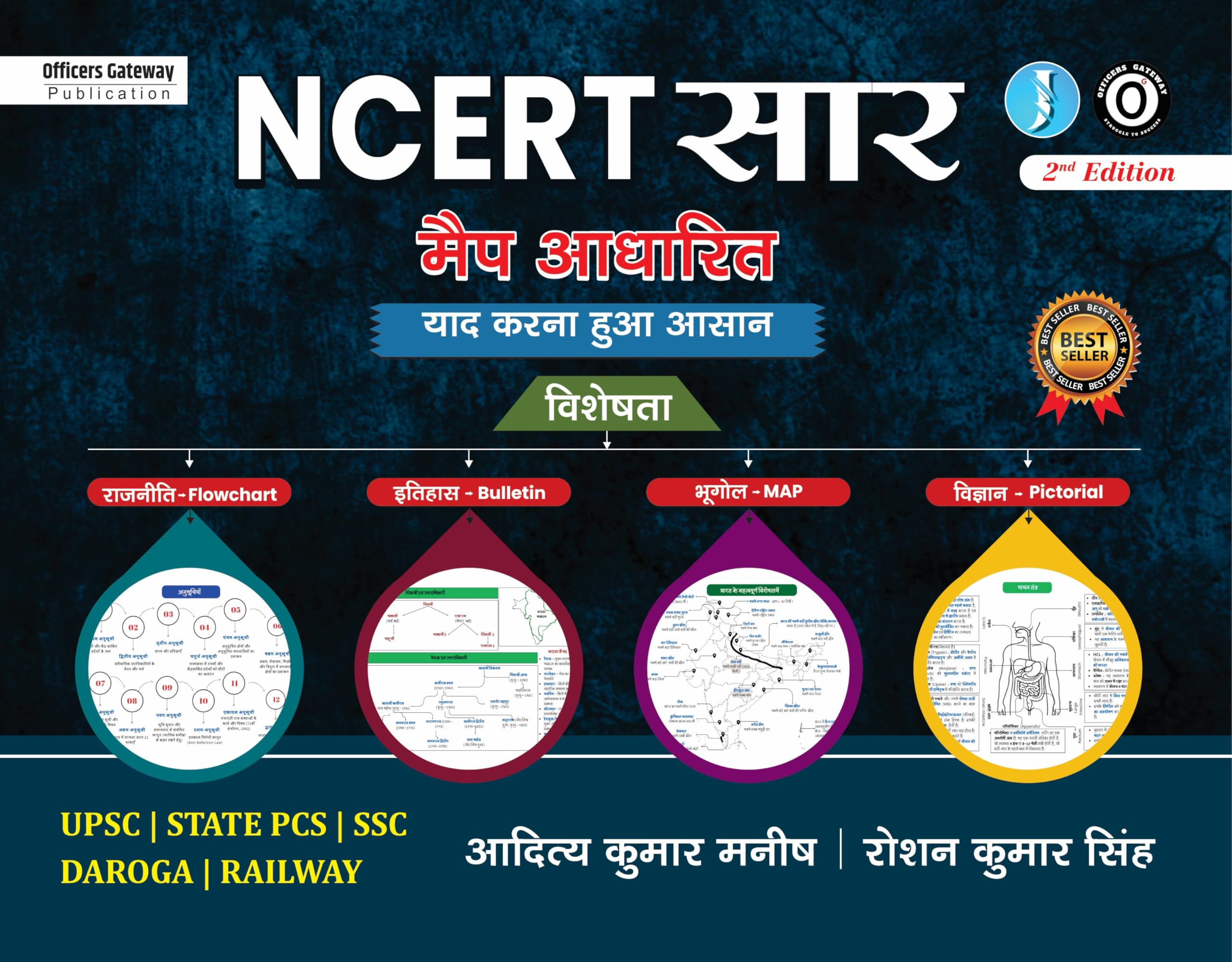 NCERT Saar Map Based | Hindi Medium | 2nd Edition | Useful For  UPSC, State PCS, SSC, Daroga, Railway