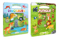 The Era of Dinosaur and Around the Jungle Window Cut Board Book : Board Book for Toddlers, Kids Learning Picture Book, Die Cut S