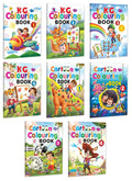 Colouring Books K.G Colouring Books 1 To 4, Cartoon Colouring Books 1 To 4 | Pack Of 8 Books