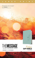 The Message Deluxe Gift Bible, Large Print (LeatherLook, Eucalyptus): The Bible in Contemporary Language