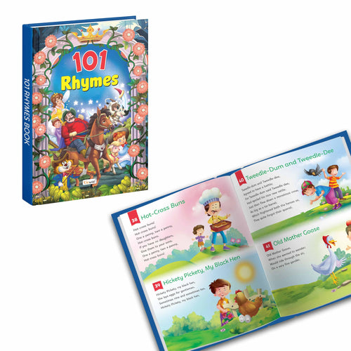 101 Rhymes Book for Kids : Engaging Rhymes book for toddlers, Preschool rhymes with colourful pictures, Colourful rhymes with p