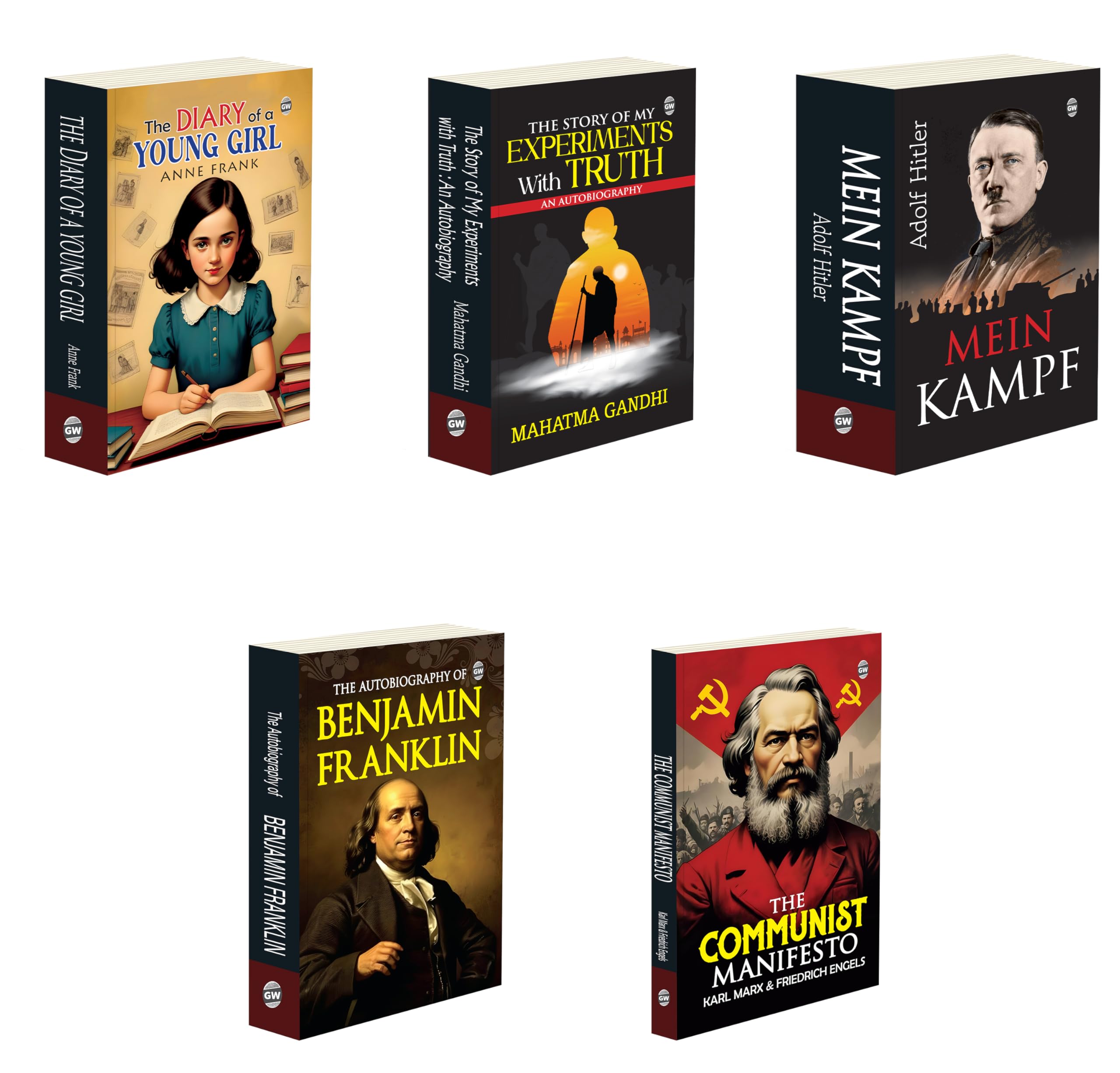 The Autobiography of Benjamin Franklin, The Story of My Experiments with Truth, Mein Kampf and more Novels (Paperback) : Autobio