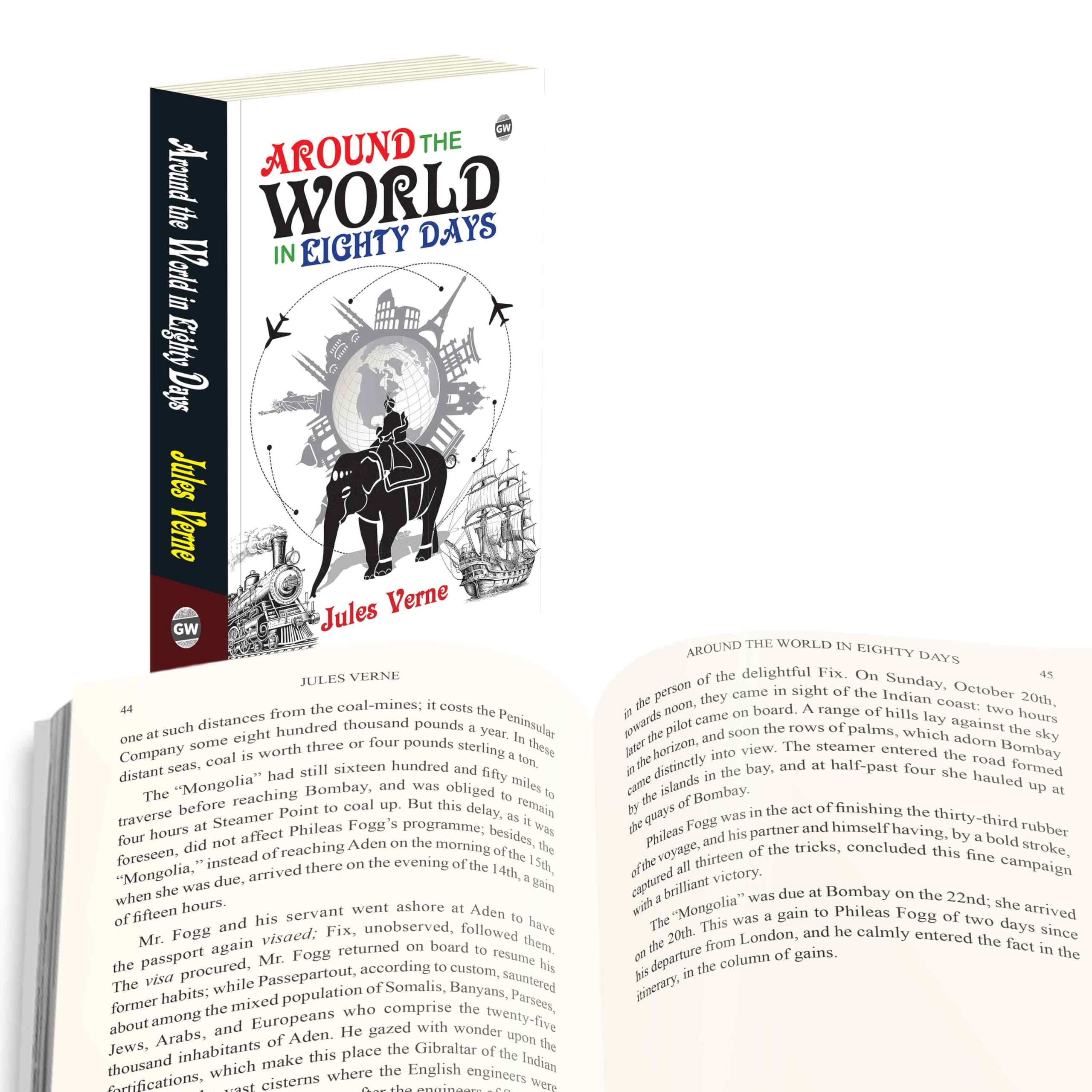 Around the World in Eighty Days (Paperback) : Timeless Jules Verne Classic, Iconic Tale of Voyage and Courage, Famous Travel Lit