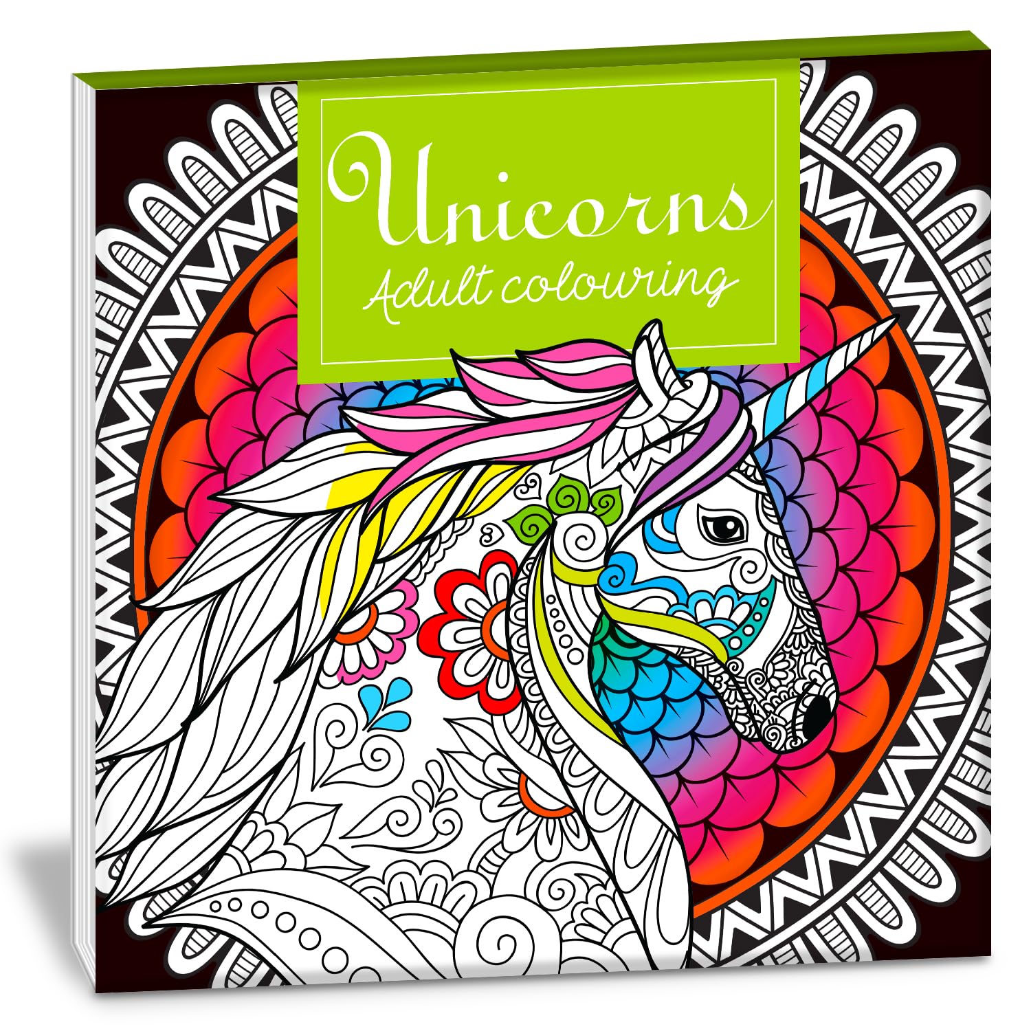 Hellofriend Books Unicorn Adult Colouring Book