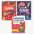 Colouring Books (Set of 3 Books)  Mandala, Doodle, Madhubani  Gift to Children for Painting, Drawing and Colouring  Coloring 