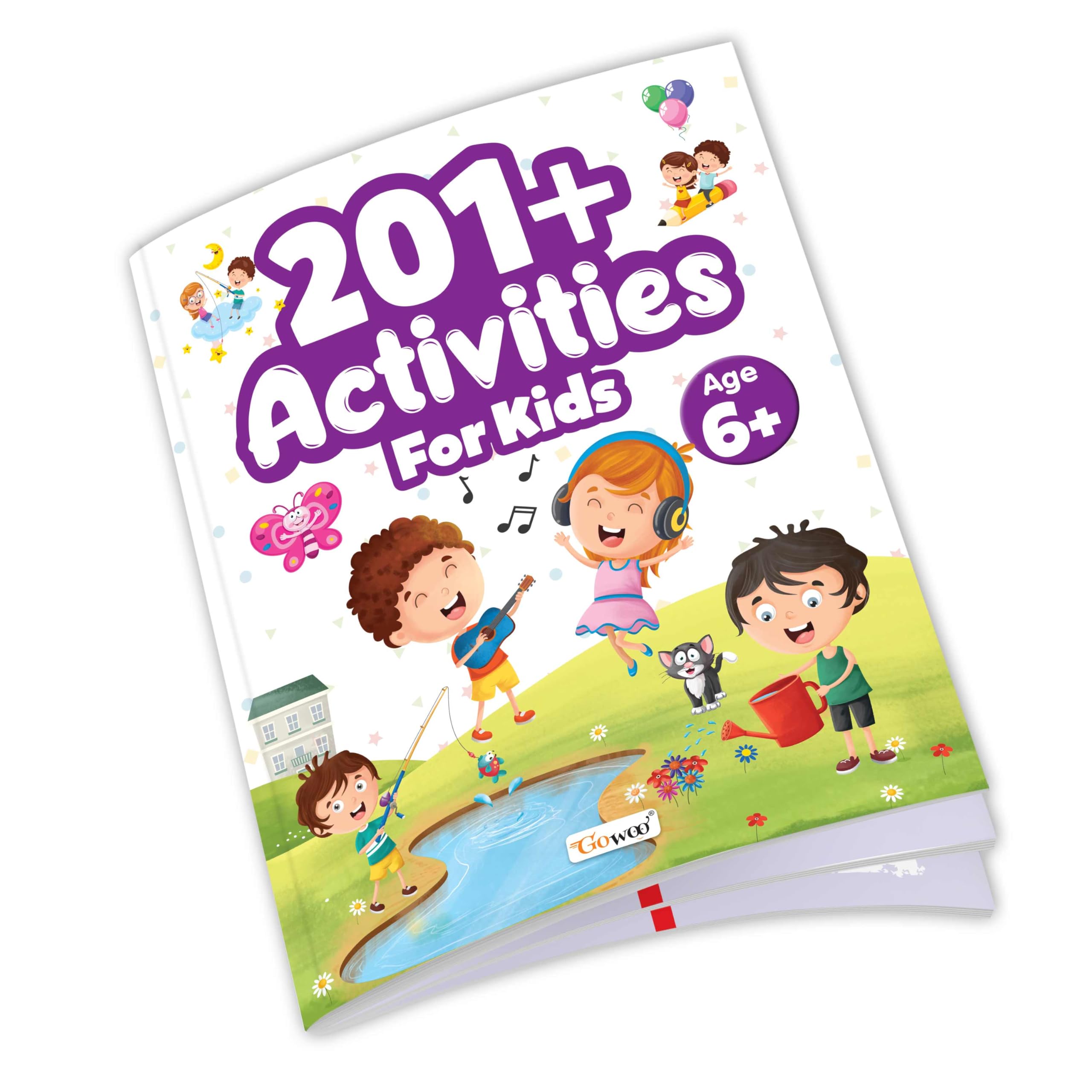201+ Activity Book for Kids  Age 6+ : brain activity for kids, fun learning activity book for toddlers, colouring and learning