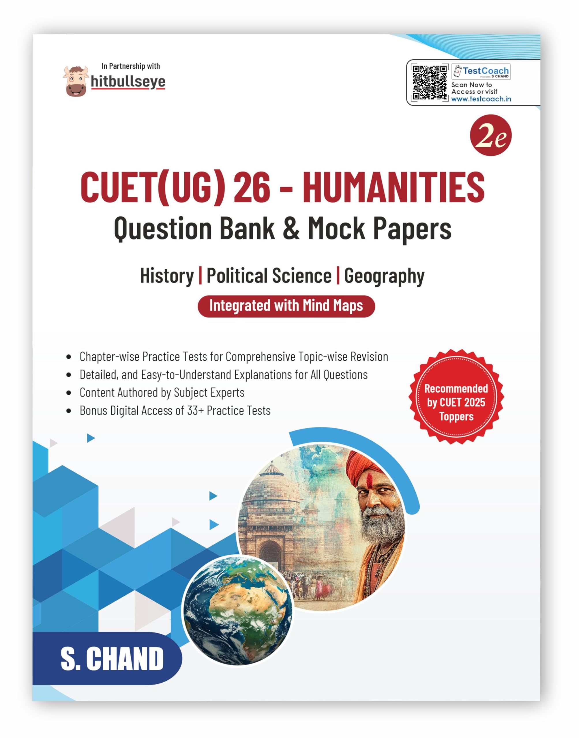CUET (UG) Humanities for Entrance Exam Prep Book 2026 (2e) History + Political Science + Geography | Best Theory, PYQ Solved Pap