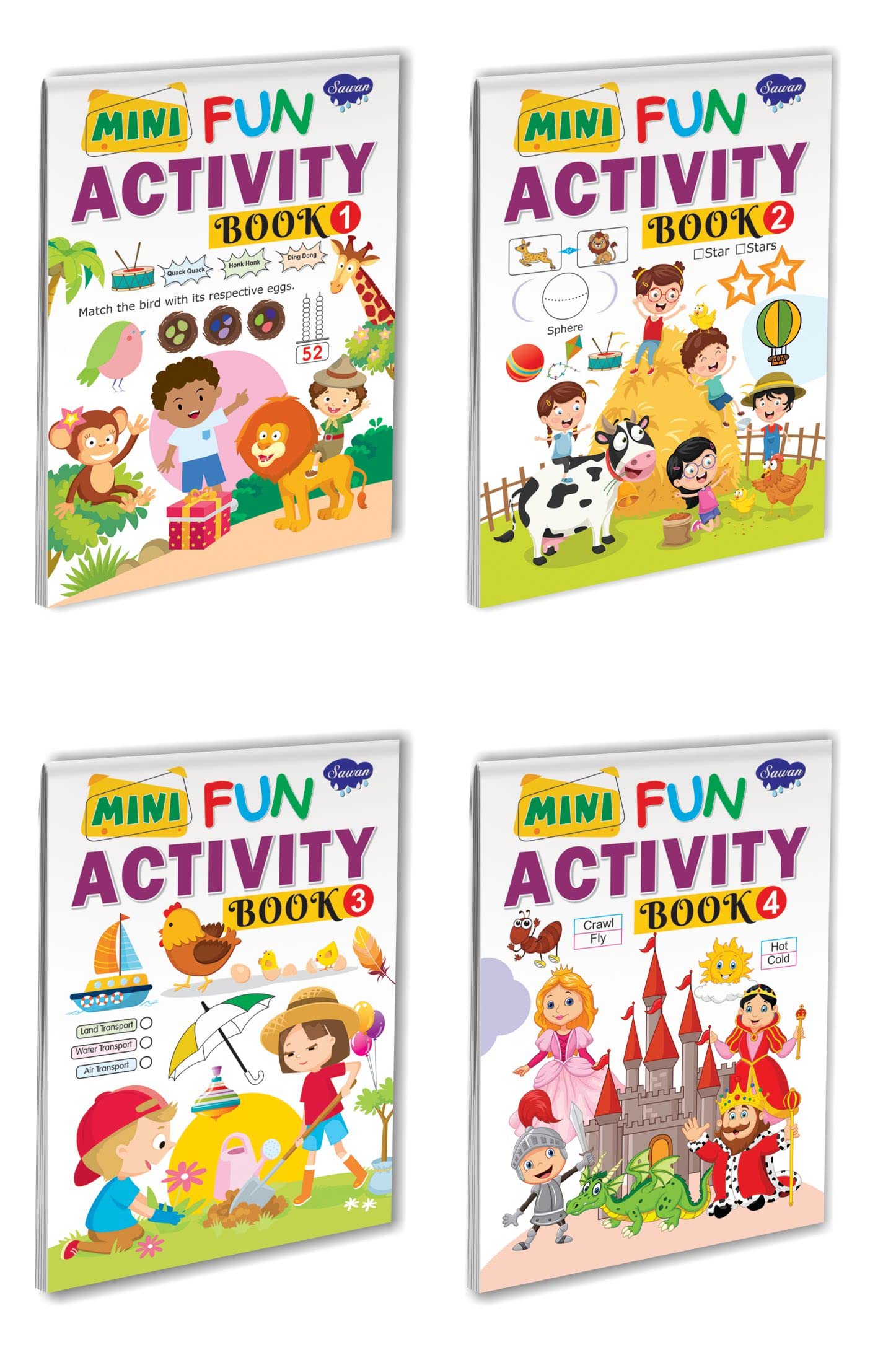 Mini Fun Activity 14, Collection Of 4 Books
