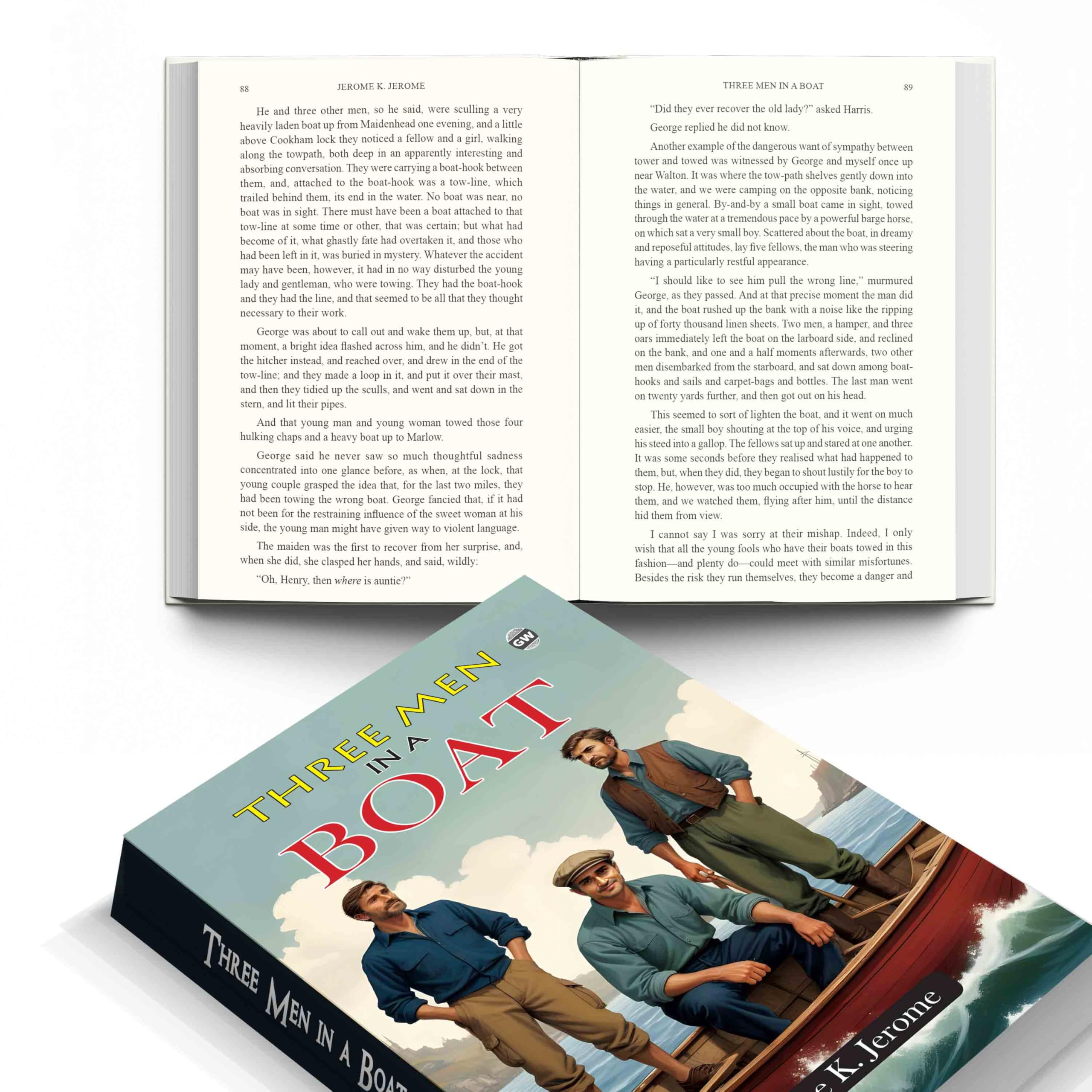 Three Men in a Boat (Paperback) : Famous Comic Classic, Timeless Story of Friends and Fun, Legendary British Humor, MustRead Tr