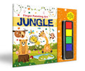 JUNGLE  Fingerpainting and Colouring Art : Art Activity Book for Children, Paint Coloring Activity Book, Colouring Book for Kid