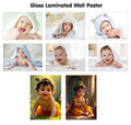 BABY POSTER  1, 2, 3, 4, 5, 6 and KRISHNA BABY POSTER  3 and 4 (GLOSS LAMINATION) : baby krishna laminated poster, adorable t