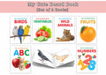 My First Educational Board Book Set for Toddlers  ABC, Numbers, Fruits, Vegetables, Wild Animals, Birds, Fun Learning board book