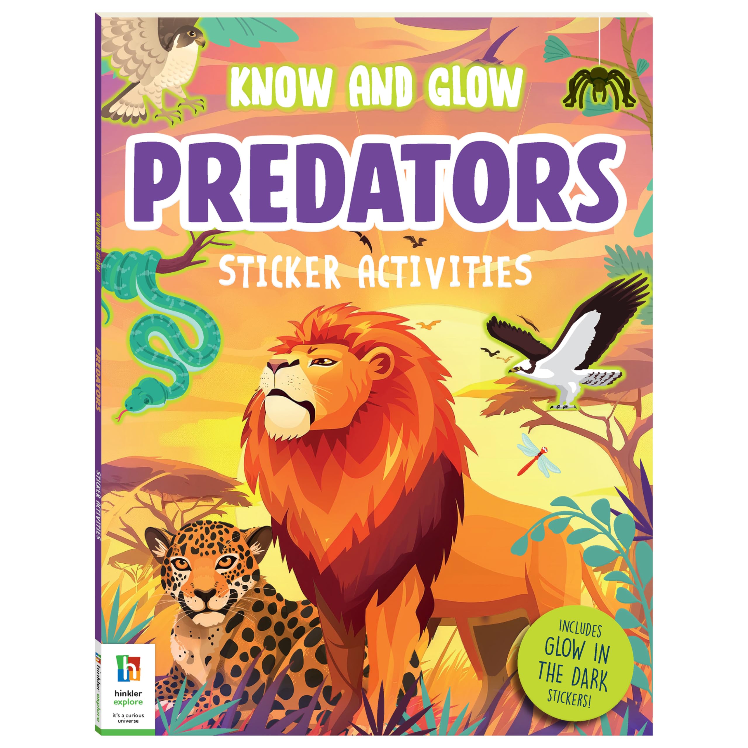 Know And Glow Predator Sticker Activities | Sticker Activity Book | Glow Sticker Book | Fun Facts And Stickers | Activity Book |