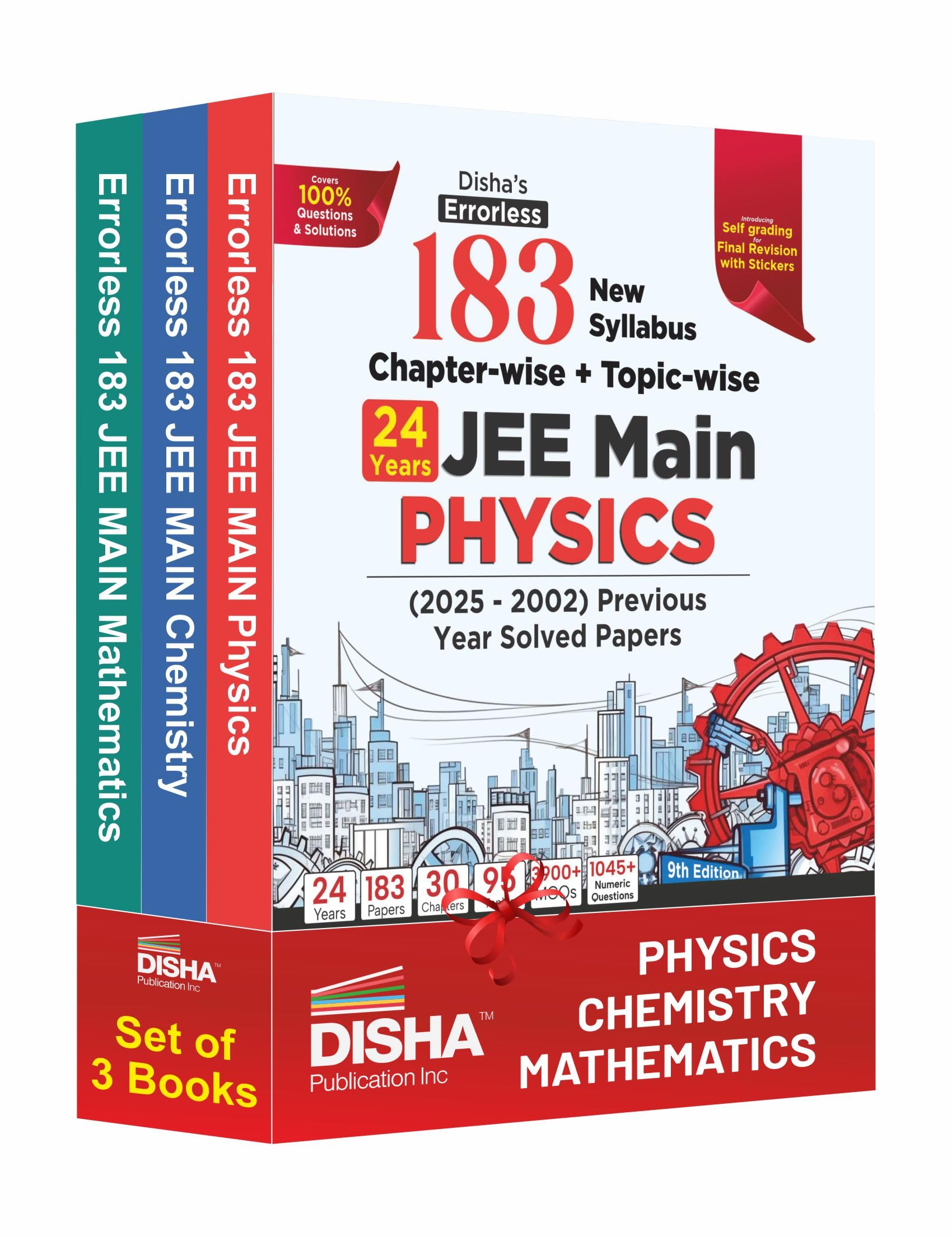 DishaS 183 New Syllabus ChapterWise & TopicWise Jee Main Physics, Chemistry & Mathematics (2025  2002) Previous Year Solved