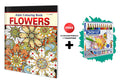 Flowers  Adult Colouring Book with 12 Colour Pencils + 1 Sharpner : Creative Coloring Fun, Coloring kit for Adults, Relaxing Co
