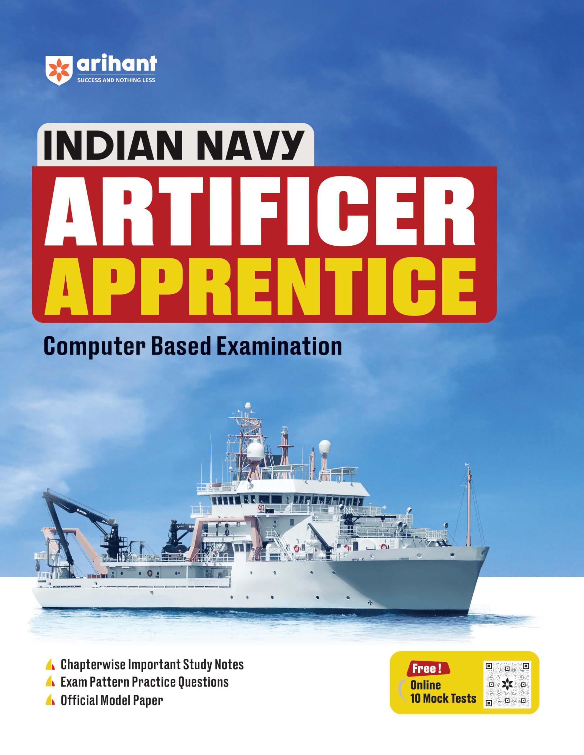 (Old Edition) Arihant Study Guide for Indian Navy Artificer Apprentice Computer Based Examination