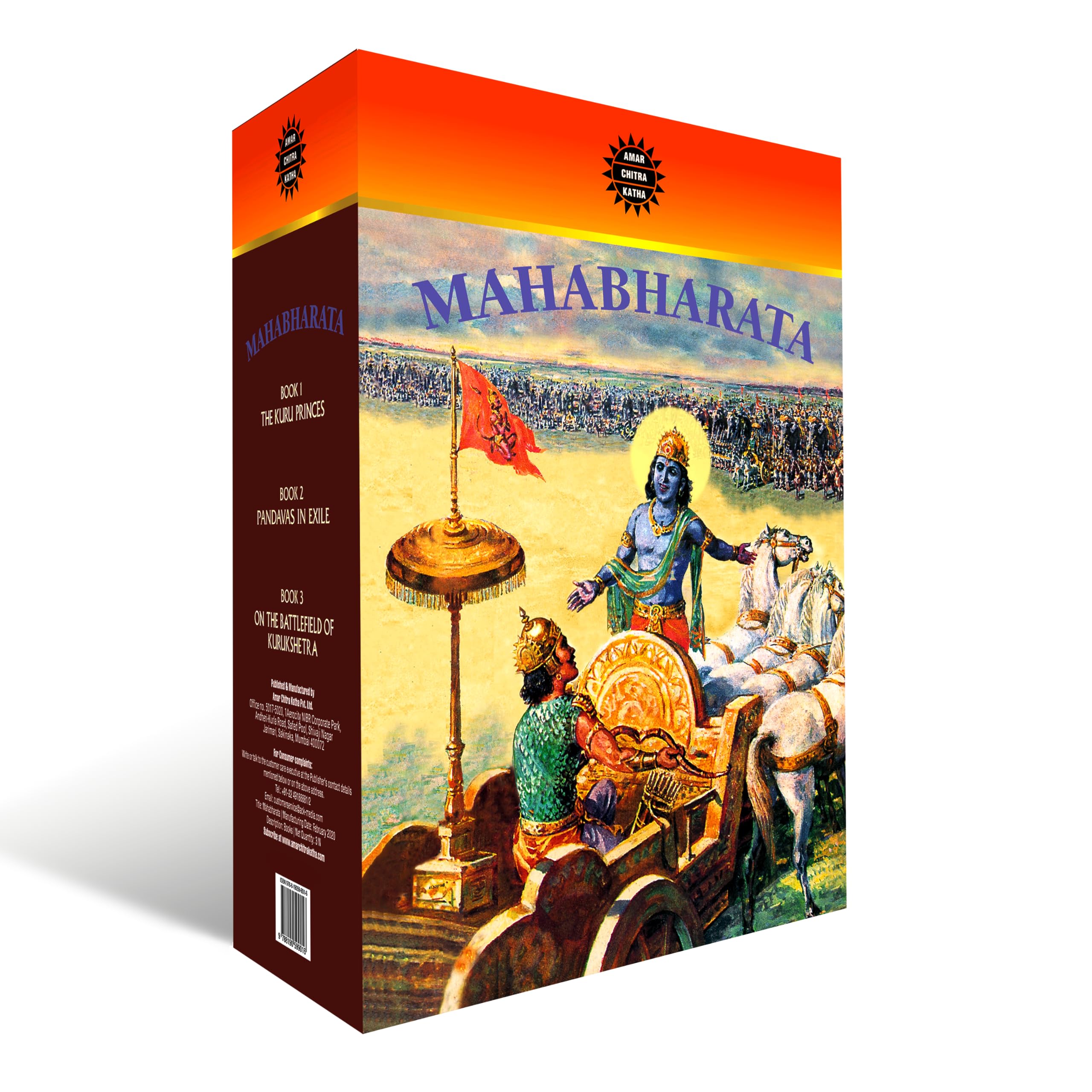 Mahabharata Collection: 42 Books in 3 Volumes  Indian Mythology & History  Childrens Comic Books  Amar Chitra Katha