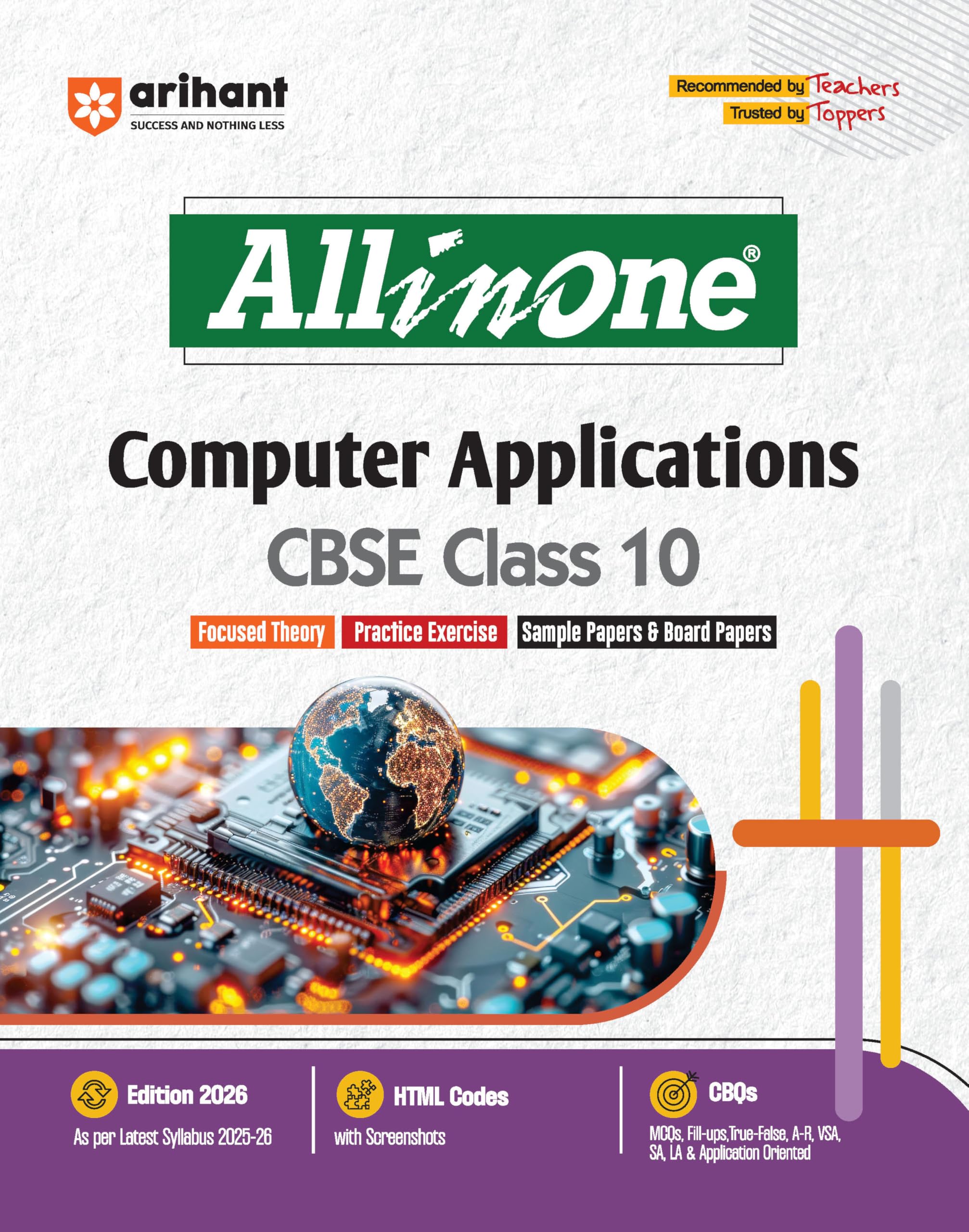 Arihant All in One Computer Applications Class 10 for CBSE Exams 202526 | Revised Edition as per latest syllabus | Mind Maps, C