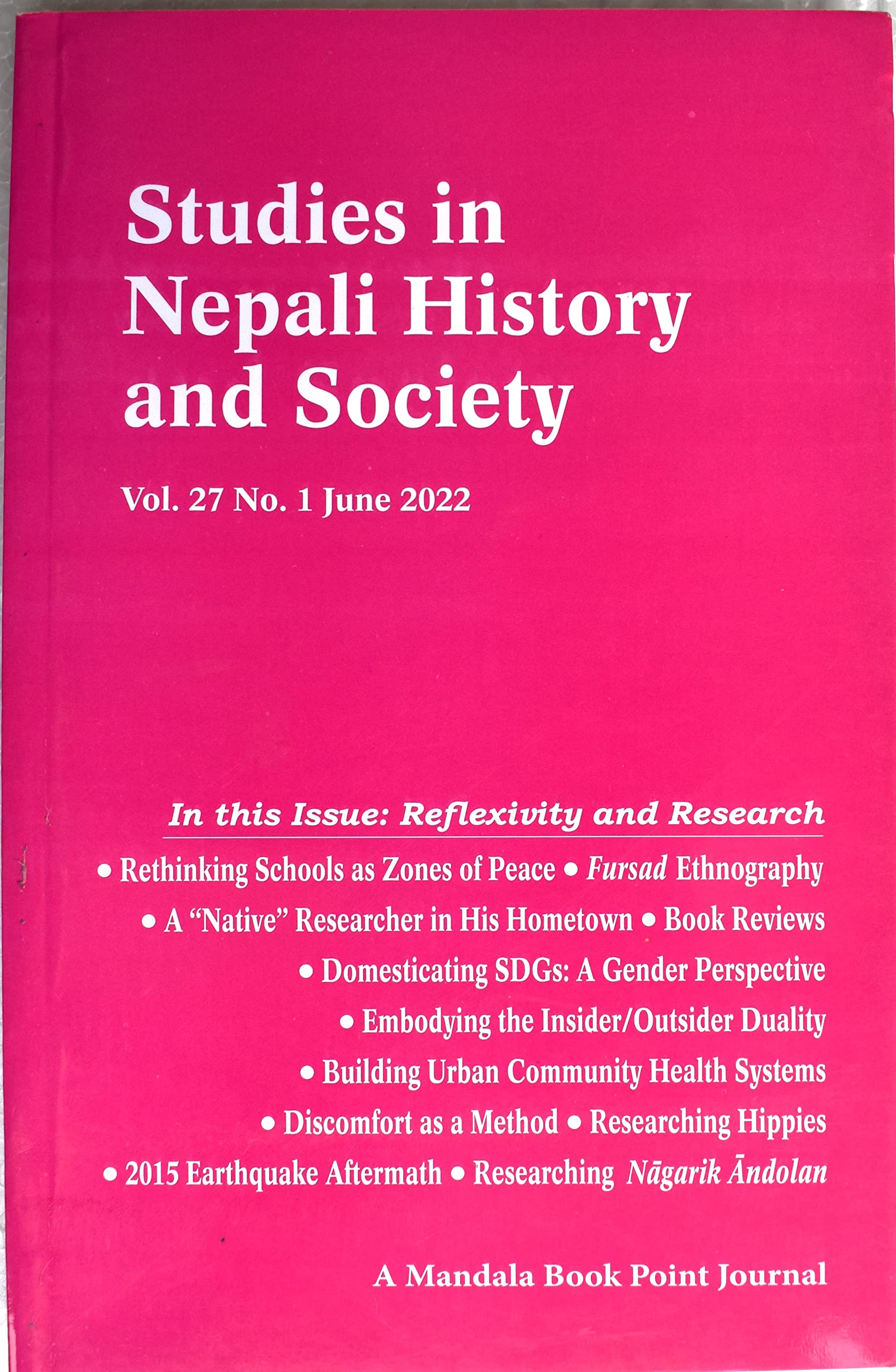 Studies in nepal history and society (vol.27 no.1 june 2022)