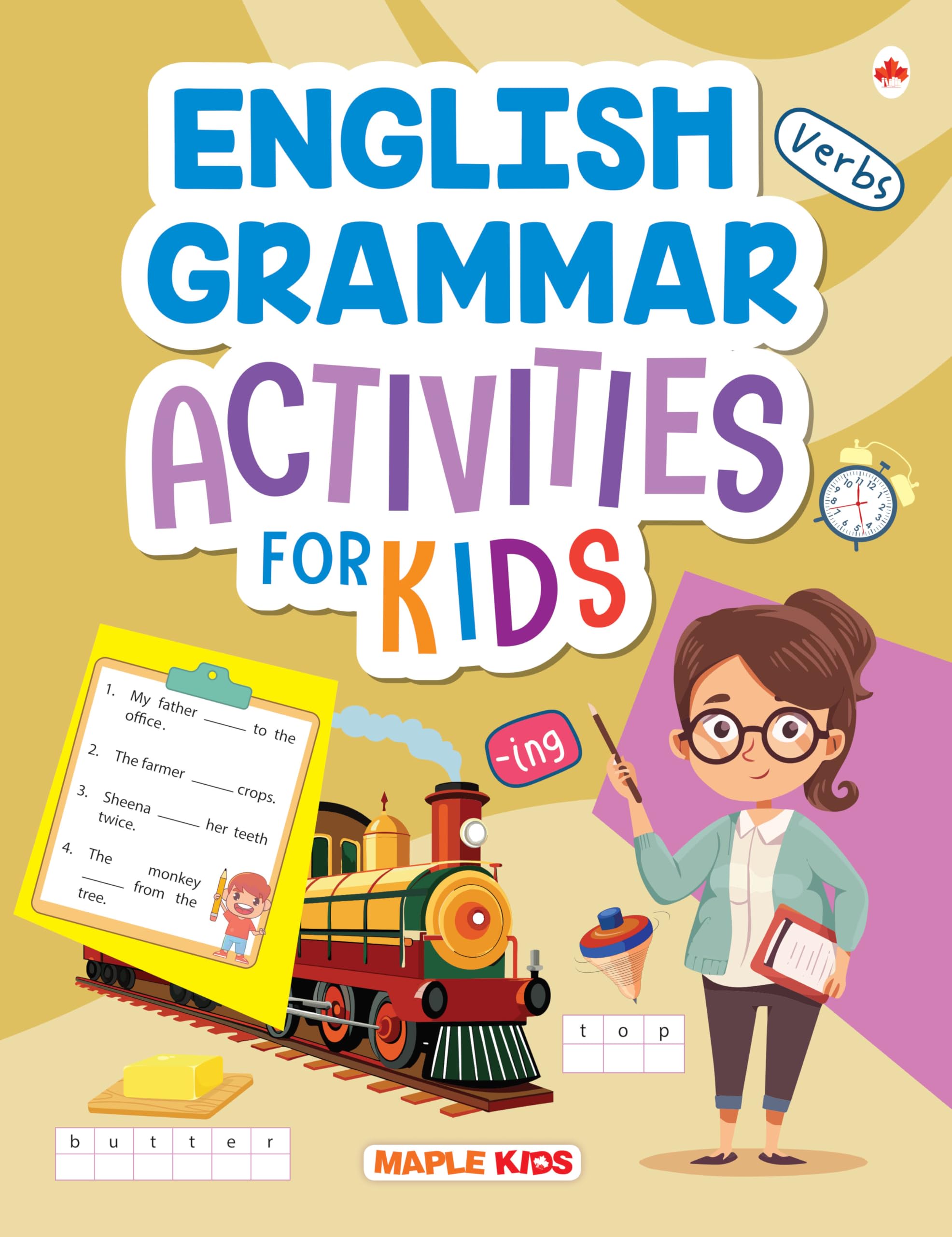 Activity Book for Kids  English Grammar Activities  Spelling, Articles, Tenses, Punctuation, Antonyms, Synonyms  Age 3+