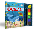 OCEAN  Fingerpainting and Colouring Art : Coloring activity book, Art activity book for children for Ages 49, Thumbprint Art a