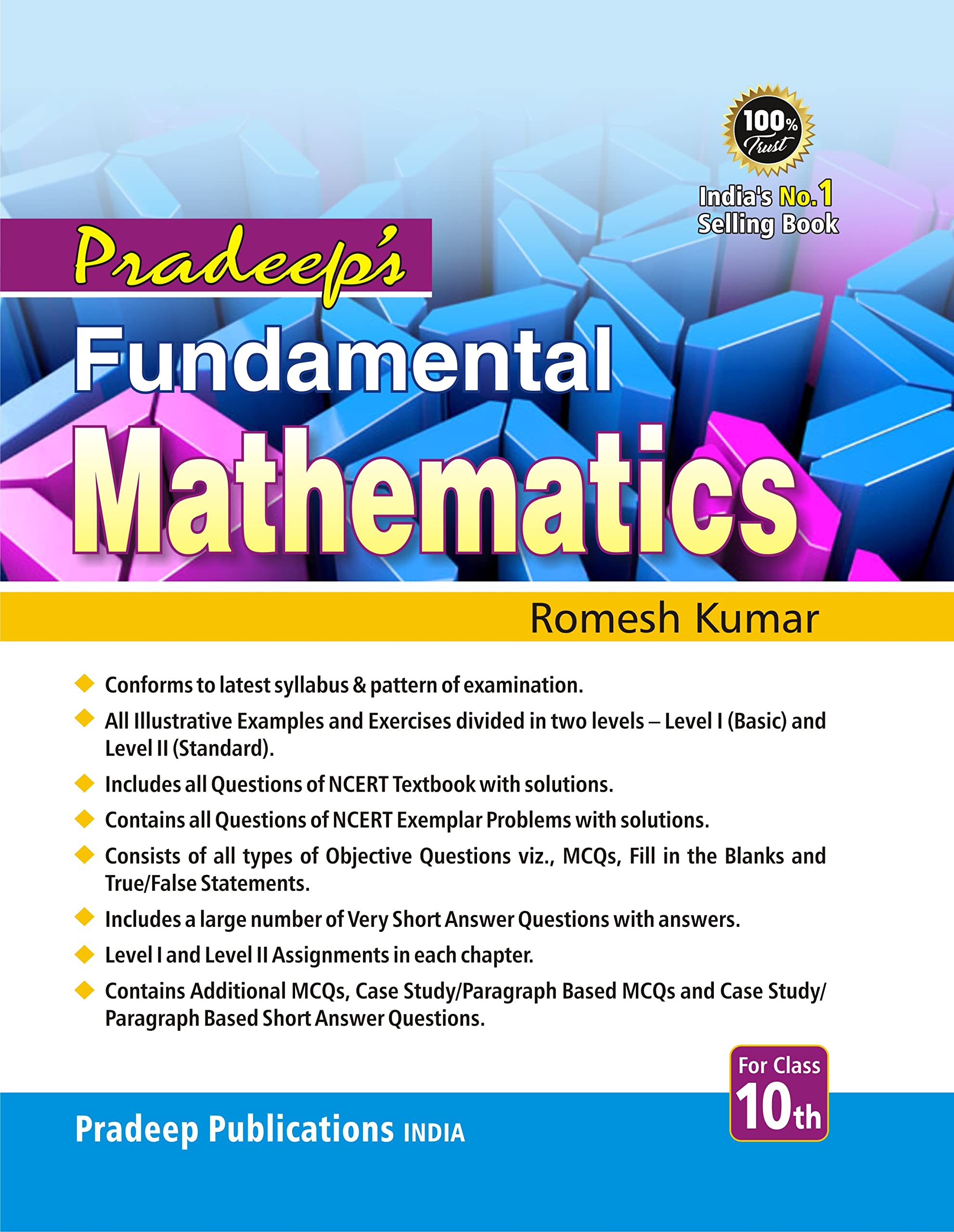 Pradeeps Fundamental Mathematics for Class 10  Examination 202425